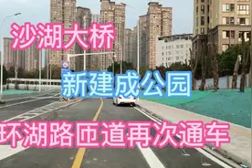 武昌沙湖大桥下，新建成公园，环湖路匝道再次通车，交通再升级视频封面