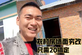 农村房修复墙面，20元买四包白灰，没条件就这么改。视频封面