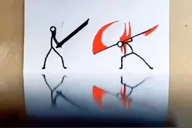 火柴人手翻画带慢放