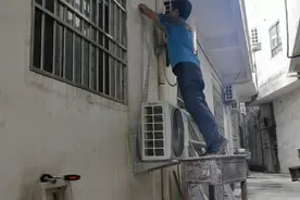 今天按装一台全新空调，R32制冷剂的变频空调按装技巧和注意事项