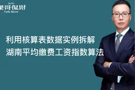 利用核算表数据实例拆解，湖南平均缴费工资指数算法视频封面