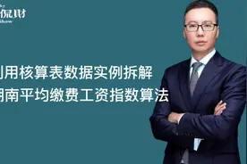 利用核算表数据实例拆解，湖南平均缴费工资指数算法视频封面
