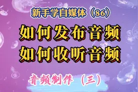 音频制作第3步：如何用手机发布音频、如何查看收听音频。视频封面
