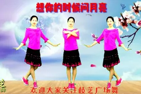32步情歌广场舞《想你的时候问月亮》舞步优美，好听好看