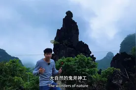 广西发现一尊奇石酷似伟人毛主席，每天都很多人来瞻仰，景点免费视频封面