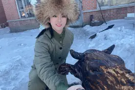 400元买个52斤大牛头，做“牛头宴”雪地搭灶烤牛头视频封面