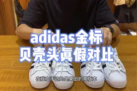 最强阿迪adidas金标贝壳头真假对比评测，这些细节你知道吗视频封面