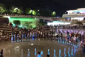 珠海城市阳台音乐喷泉图片