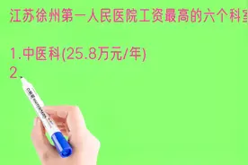 江苏徐州第一人民医院工资最高的六个科室排名视频封面