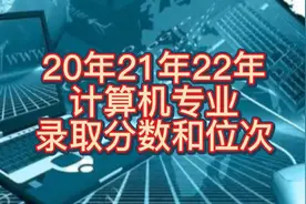 20年21年22年计算机专业录取分数和位次视频封面