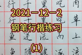 狼行千里吃肉，马行千里吃草......钢笔行楷练习之（1）视频封面