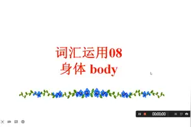 词汇运用08_身体body视频封面
