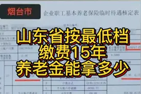 山东省按60%档次缴费15年，养老金能有多少？视频封面