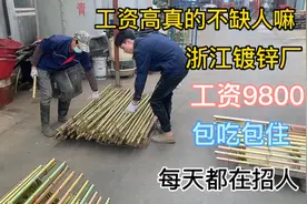 工资高真的不缺人吗，浙江镀锌厂工资9800，包吃包住每天都在招人视频封面