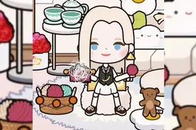 米加小镇织了新毛衣给小泱