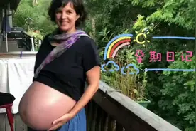 双胞胎孕妈分享自己孕肚变化过程，孕后期这肚子大的真是叹为观止视频封面