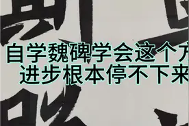 自学魏碑，学会切翻笔法立马立竿见影，请仔细看动作。视频封面