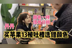 丹丹买苹果13promax颜色选错 被集体吐槽 两个苹果手机真的难分辨视频封面