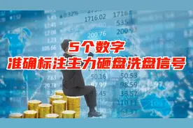 5个数字，准确标注主力砸盘洗盘信号！