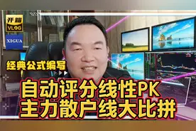 自动评分线性显示PK主力散户线大比拼，经典通用公式编写视频封面