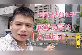 实拍：东莞横沥最大的电子厂，几栋厂房，还在大量招工。