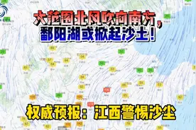 大范围北风吹向南方，鄱阳湖或掀起沙土！权威预报：江西警惕沙尘视频封面