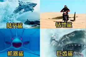 盘点电影中这四条变异鲨鱼，你觉得哪个更可怕？巨齿鲨好凶猛