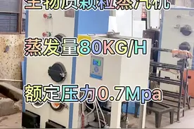 生物质颗粒蒸汽机试机，成本大概15元/时，解决煤气涨价限电烦恼视频封面