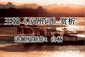王翰《凉州词》赏析，葡萄美酒夜光杯。古诗词阅读（33）视频封面