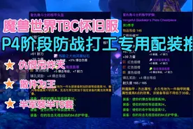 魔兽世界TBC怀旧服：P4阶段防战打工专用配装推荐，仇恨吊炸天视频封面