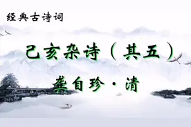 经典诗词《己亥杂诗》龚自珍：落红不是无情物，化作春泥更护花视频封面