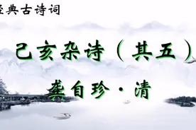 经典诗词《己亥杂诗》龚自珍：落红不是无情物，化作春泥更护花视频封面