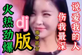 雨中百合一首DJ版《说爱我的人伤我最深》旋律优美，深情入心好听视频封面