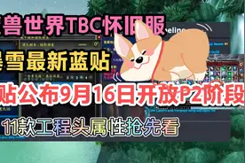 燃烧的远征：暴雪官宣9月16日开放P2阶段以及11款眼镜头抢先看视频封面