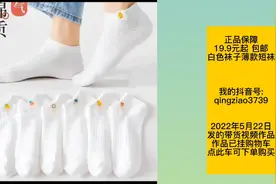 白色袜子薄款短袜视频封面