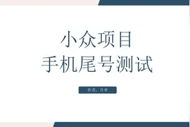 小众项目，手机尾号测试视频封面