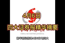 4月6日 四大证券报精华摘要视频封面