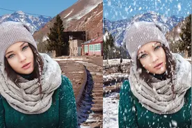 PS技巧如何给图片加上雪花特效，方法简单，效果完美，建议收藏。