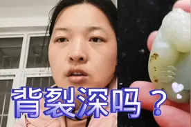 和田玉籽料的貔貅，颜值已经很给力了，偏偏背面有裂，你嫌弃吗？视频封面