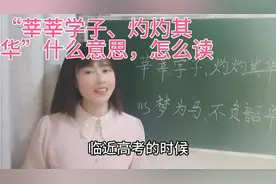 “莘莘学子、灼灼其华、以梦为马、不负韶华”常用，是什么意思视频封面