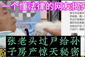 一位懂法律的网友，揭开了张老头过户给孙子房产的惊天秘密视频封面