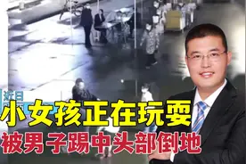 必须严惩！两名小女孩在玩耍，路过男子踢中女孩头部致其摔在水中视频封面