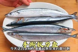 别再去外面烧烤秋刀鱼！大厨教你在家做“手撕秋刀鱼”，外脆里嫩视频封面