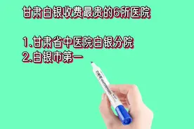 甘肃白银收费最贵的6所医院排名