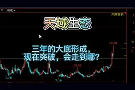 天域生态，三年的大底形成，现在突破，会走到哪？视频封面