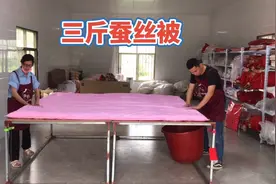 东北的朋友定制一个三斤蚕丝被，大尺寸粉红内胆套，好看又好用视频封面