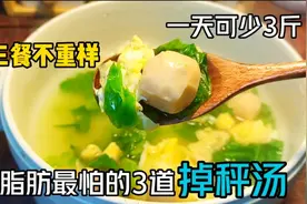 懒人掉秤汤！三餐不重样，饱腹狂刷脂，一天能减少3斤左右视频封面