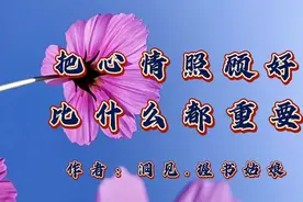 美文诵读《把心情照顾好，比什么都重要》，作者：洞见.握书姑娘视频封面