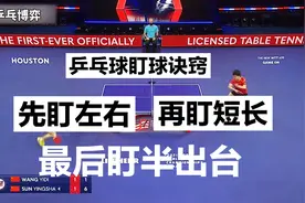 打乒乓球盯球诀窍，先盯左右，再盯短长，最后盯好半出台。视频封面