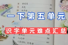一年级下第五单元考点汇总，识字单元如何学习？这节课教学习方法视频封面